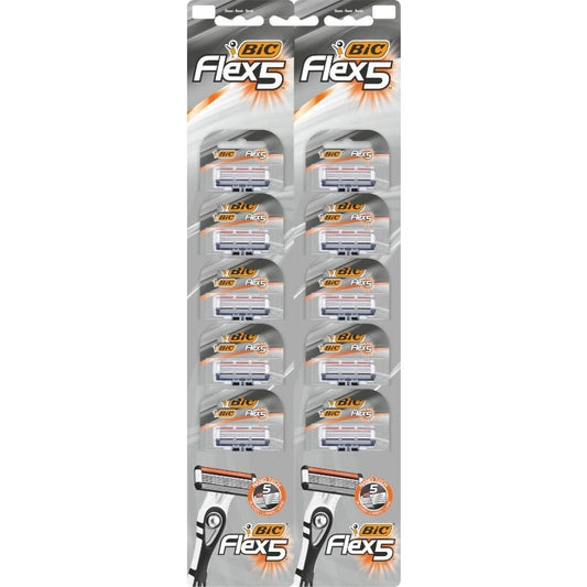 BIC Flex 5 kartos skutimosi peiliukas - 1op.-10vnt