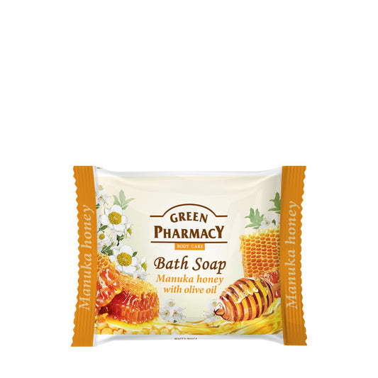 GREEN PHARMACY Muilas rankoms plytelėse Manuka medus + Alyvuogių aliejus 100 g