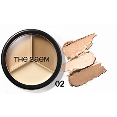 SAEM Cover Perfection Korektorius veidui Triple Pot 02 Contour Beige
