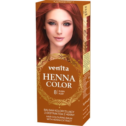 VENITA Henna Color Balsamas su henna - 8 Rubin 1op.