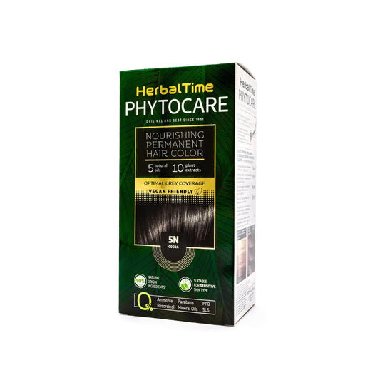 HERBAL TIME Phytocare Natūrali plaukų dažai 5N Cacoa