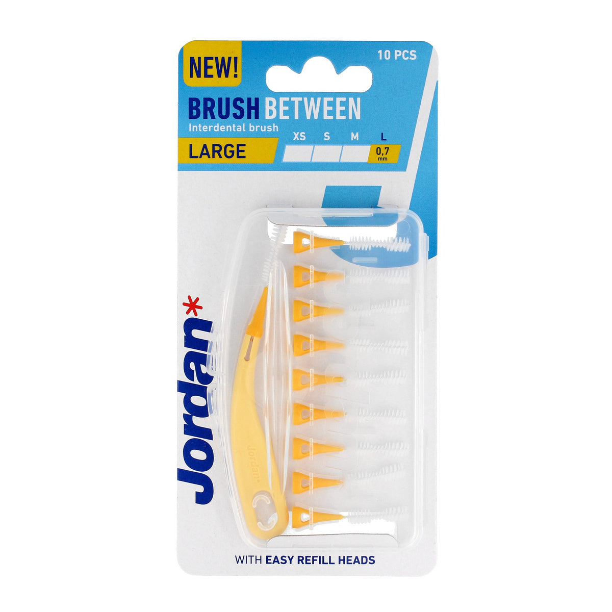 JORDAN Taršytuvai tarpu tarp dantų - L (didelis) 0.7mm  1op.-10vnt