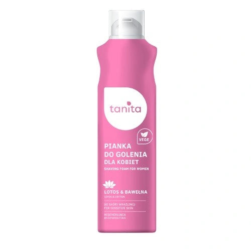 TANITA Vegan Putos skutimosi priemonė moterims jautriai odai Lotos & Bawełna 200ml