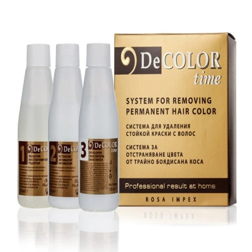 DECOLOR TIME Spalvų šalinimo priemonė plaukams - 3 x 110 ml (1 vnt.)