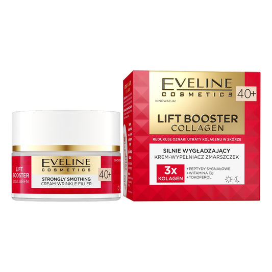 EVELINE Lift Booster Collagen 40+ Stiprus raukšlių užpildymo kremas 50 ml