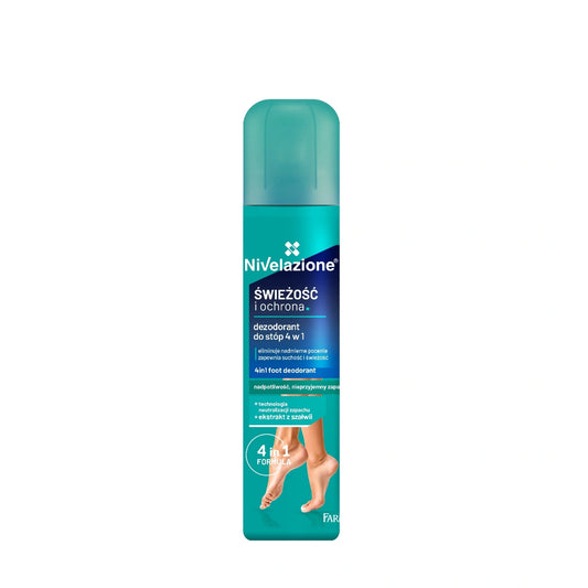 NIVELAZIONE Dezodorantas pėdoms moterims 4w1 Gaivumas ir apsauga 180 ml