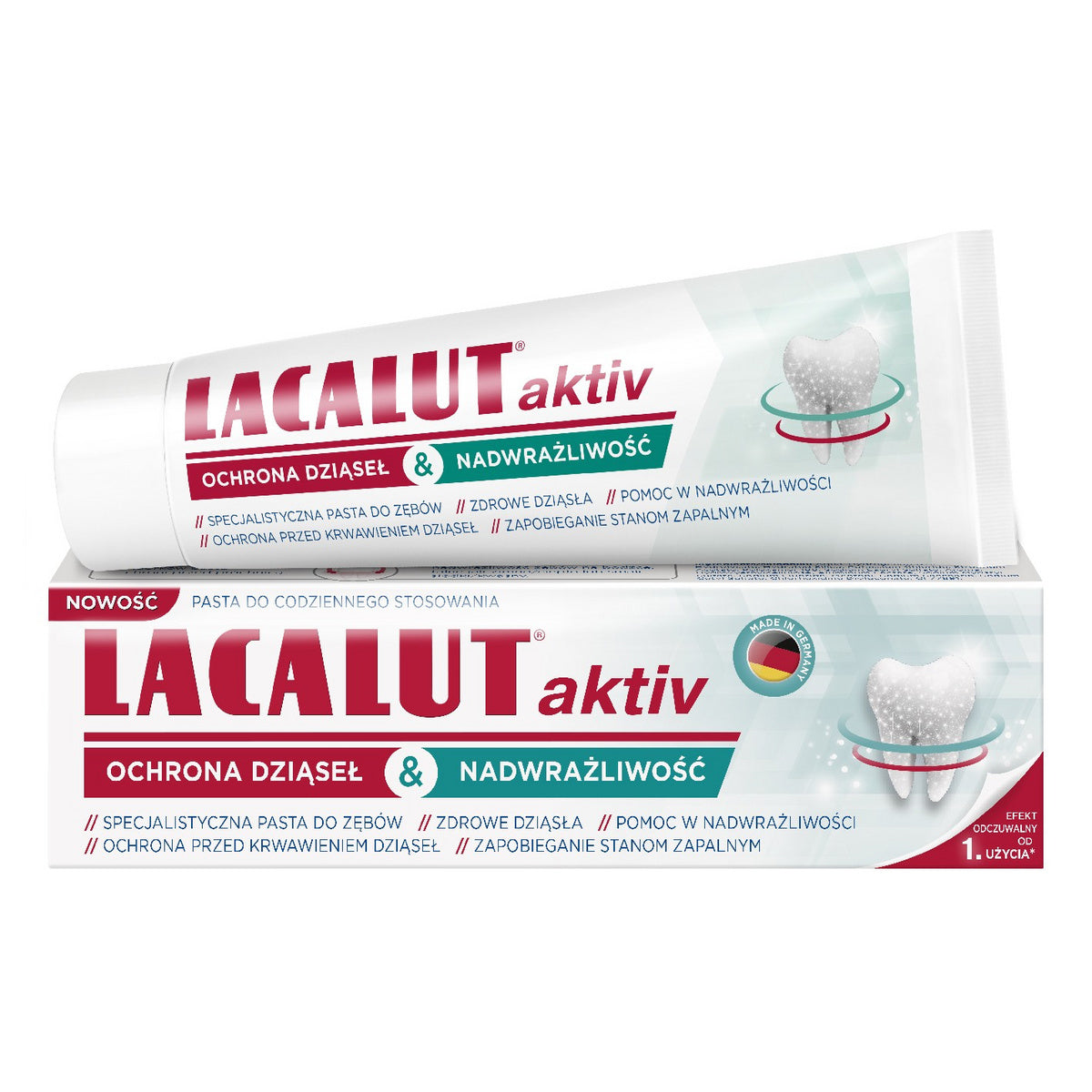 Lacalut Dantų pasta Activ - dantenų apsauga & jautrumas 75ml