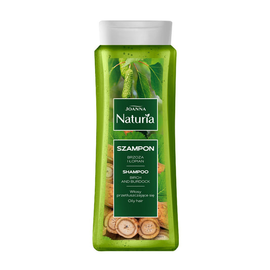 JOANNA Naturia Šampūnas riebaluojantiems plaukams - Beržas ir Dobilas 500 ml
