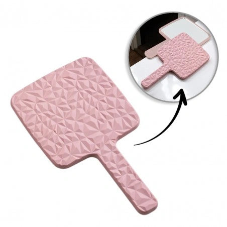 ECARLA Kosmetinis veidrodėlis su rankena, vienpusis XL 23 cm