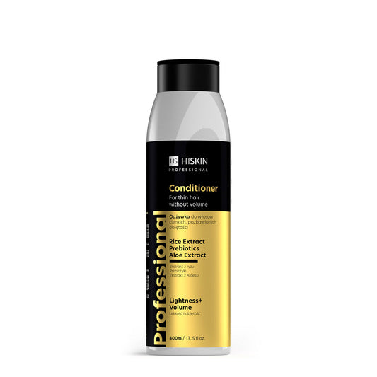 HISKIN Professional Plaukų kondicionierius ploniems ir be apimties - lengvumas ir apimtis 400 ml