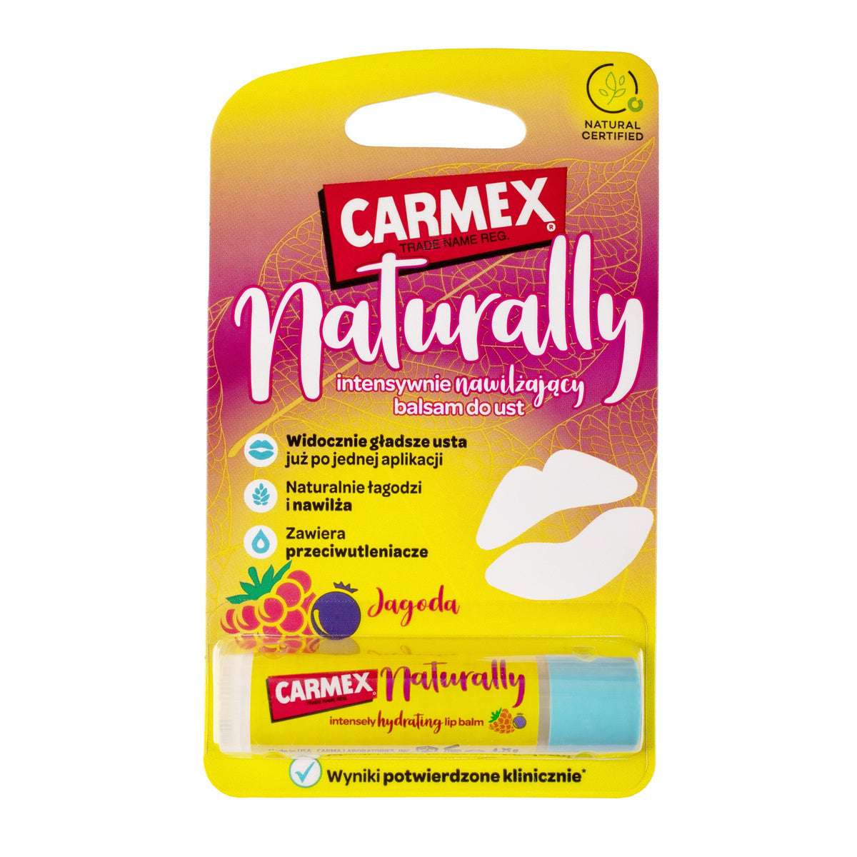 CARMEX Naturally Intensyviai Drėkinantis Lūpų Balzamas - Miško Uogų 4.25g