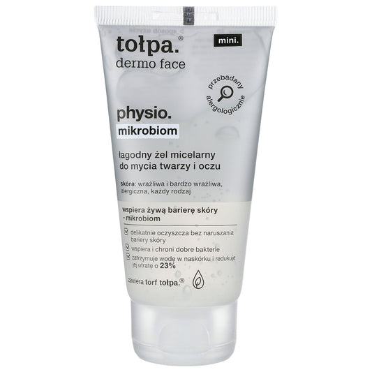 TOŁPA Dermo Veido Physio Mikrobiomas Švelnus micelinis gelis veidui ir akims 75 ml (mini)