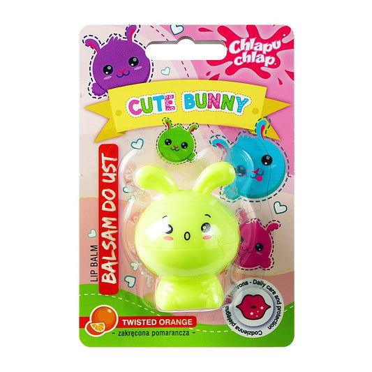 CHLAPU CHLAP Lūpų balzamas Cute Bunny - zakręcona pomarańcza 1 vnt.