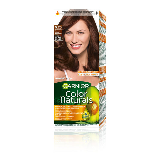 GARNIER Color Naturals Plaukų dažai nr 5.25 - Šviesus opalizuojantis kaštonas