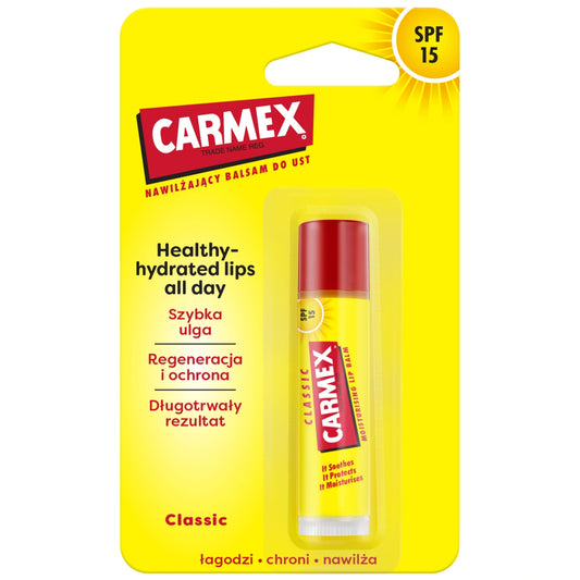 CARMEX Apsauginis lūpų balzamas Classic SPF 15 4,25 g