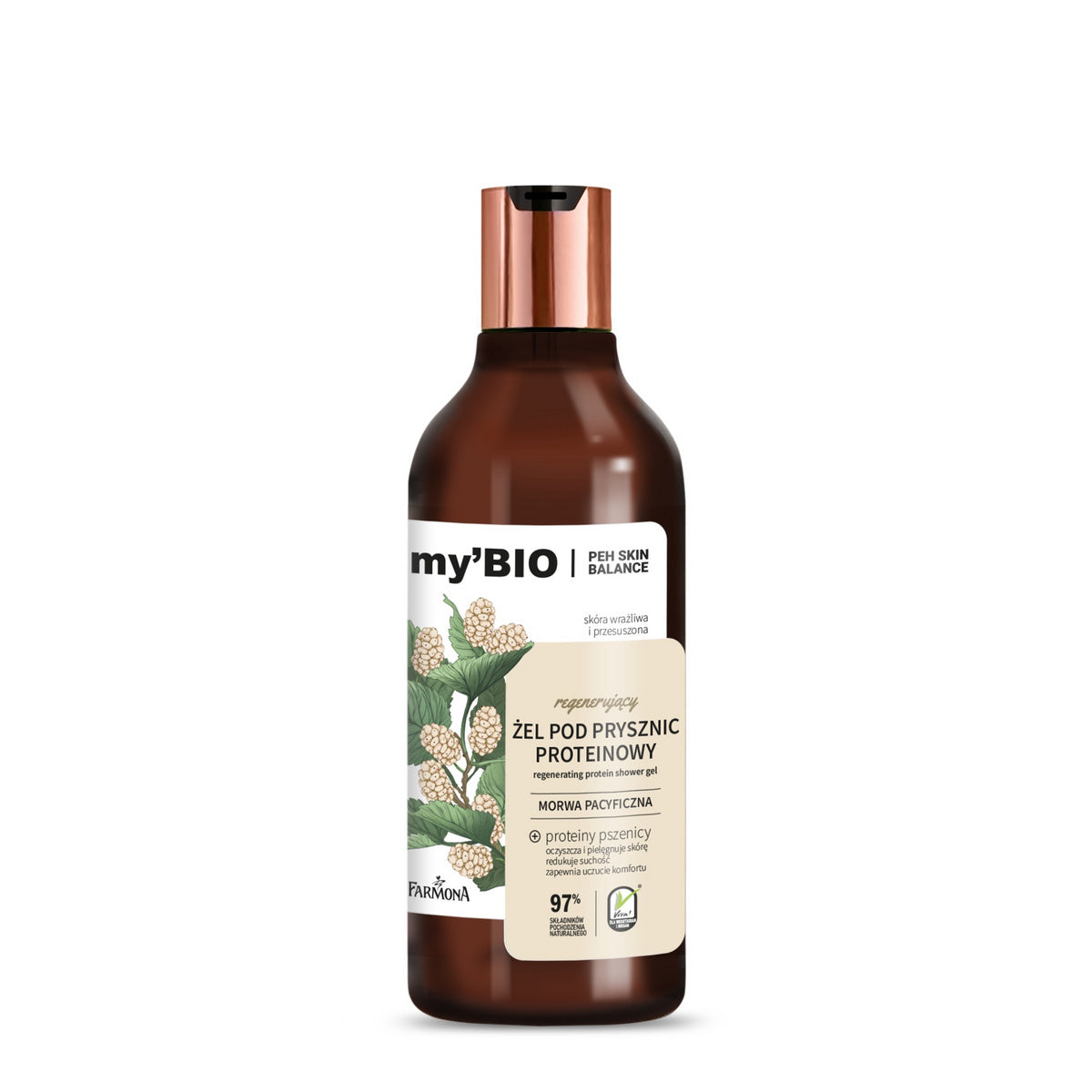 FARMONA my'Bio Regeneruojantis proteinų gelis po dušu Morva Pacyficzna 500 ml