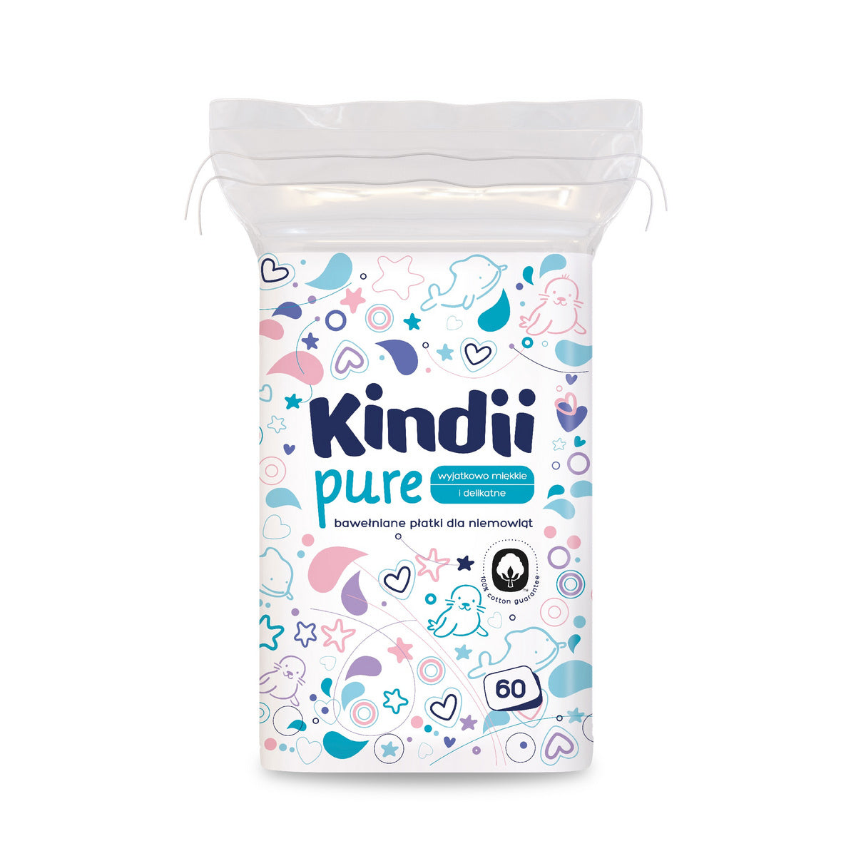 Kindii Baby Sensitive kosmetiniai vatos diskai 60 vnt.