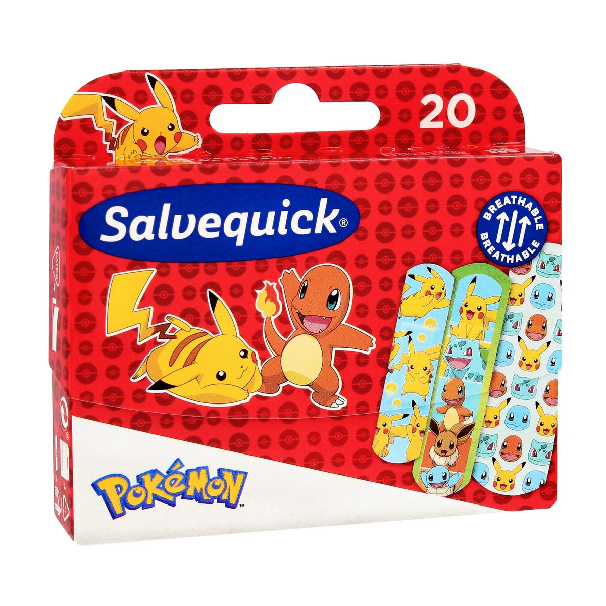 SALVEQUICK Pleistrai vaikams Pokemon 1op.-20vnt