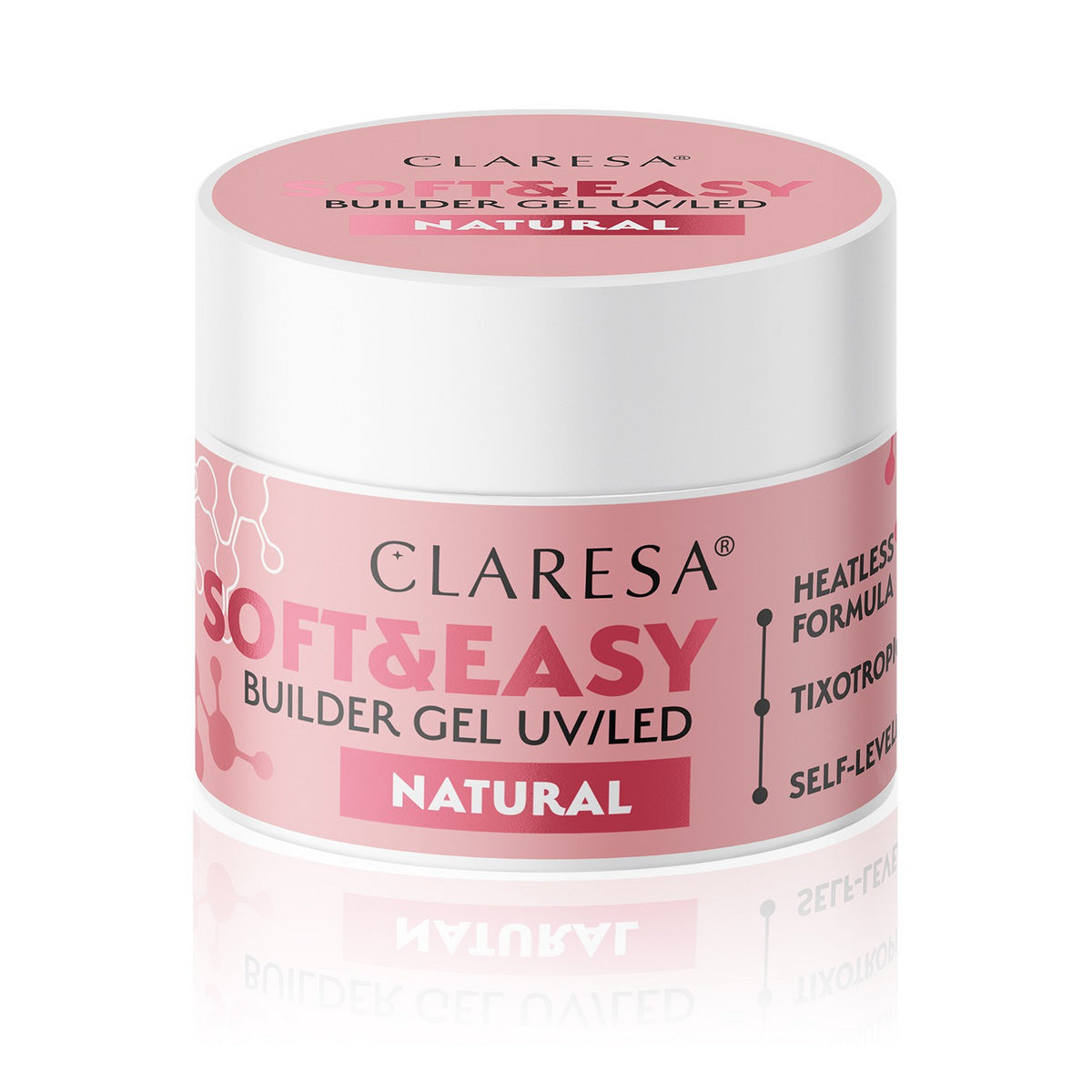 CLARESA Statybinis gelis nagams Soft&Easy Builder - Natural 45g