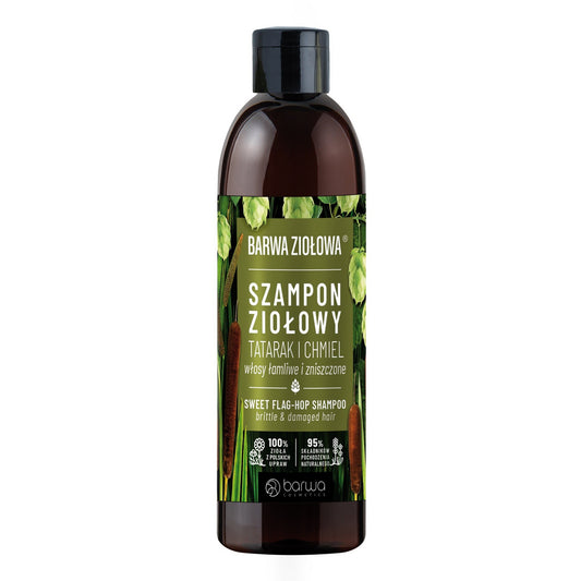 BARWA Žolinis šampūnas plaukams Tatarak & Chmiel - trapūs ir pažeisti plaukai 250ml