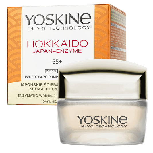 YOSKINE Hokkaido Japan-Enzyme 55+ Kremas nuo raukšlių su peptidais ir fermentais 50 ml