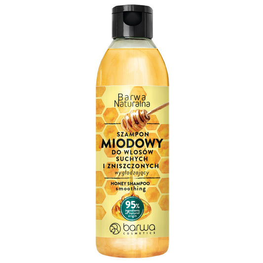 BARWA Natūralus Medaus Šampūnas lyginantis sausoms ir pažeistoms plaukams 300 ml