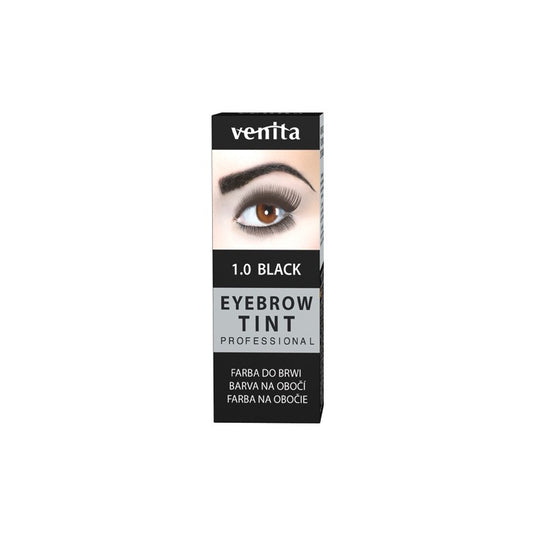 VENITA Eyebrow Tint Profesionali antakių dažų pudra - 1.0 Black (juoda) 1vnt.