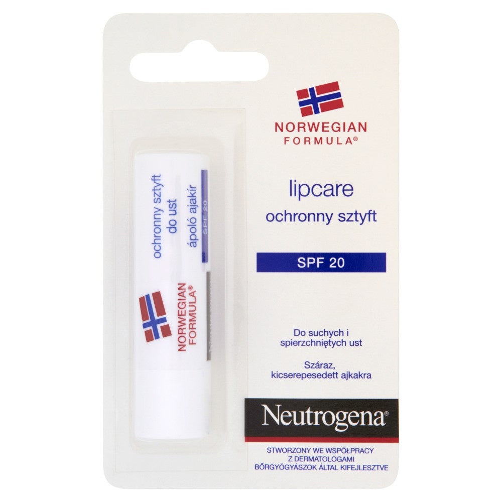 Neutrogena Formuła Norweska Apsauginis lūpų pieštukas Lipcare SPF 20 4.80g