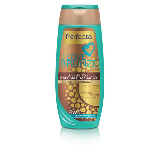 PERFECTA I Love Bronze Bronzantuojantis aliejinis balzamas - tamsi oda 250 ml