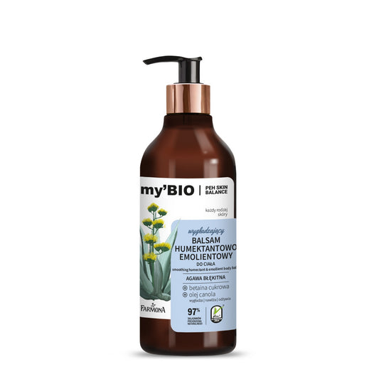 FARMONA my'Bio Drėkinamasis humektantinis-emolientinis kūno balzamas Agawa Błękitna 400 ml