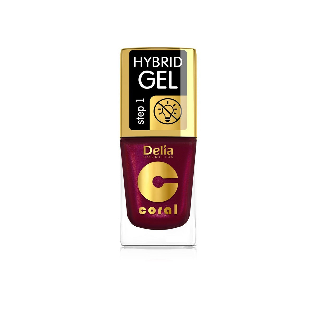DELIA COSMETICS Koralo Hibridinis Gelis Nagų Lakas nr. 61 Perlamutrinė Avietė 11ml