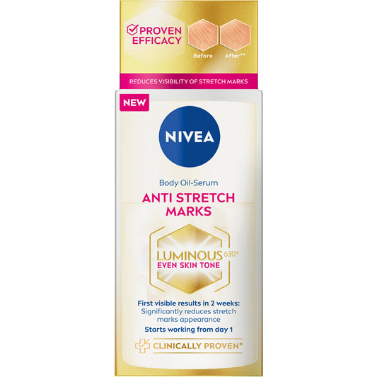 NIVEA LUMINOUS630 Aliejus Serumas Netolygiam Odoniui Anti Stretch Marks 100 ml