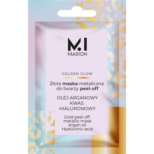 MARION Golden Glow Auksinė metalinė veido kaukė peel-off 6 g