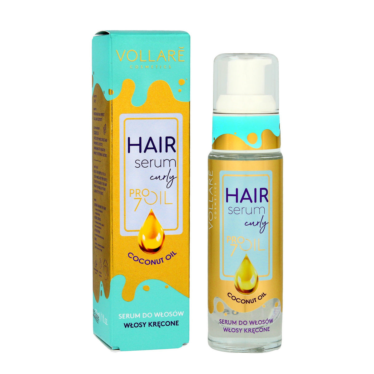 Vollare Pro Oils Perfect Curls serumas garbanotiems plaukams su kokosų aliejumi 30ml