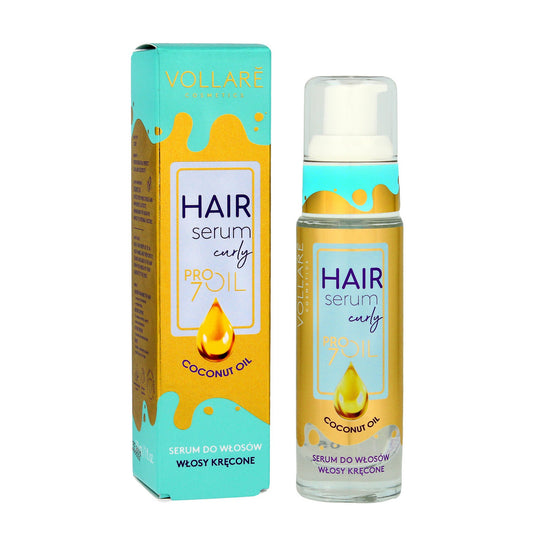 Vollare Pro Oils Perfect Curls serumas garbanotiems plaukams su kokosų aliejumi 30ml