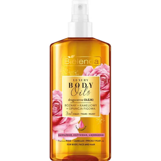 BIELENDA Luxury Body Oil Aliejus 3w1 Rožė+Kamelija 150 ml
