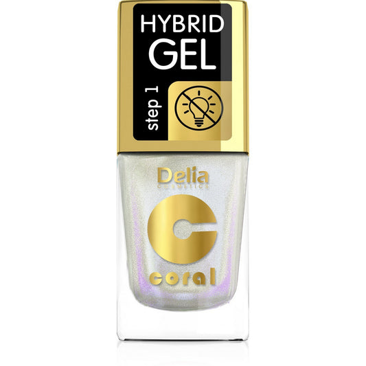 DELIA COSMETICS Koralo hibridinis gelis nagams nr. 104 Multirefleks Perliškas 11ml