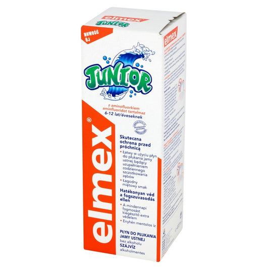 Elmex Junior Burnos skalavimo skystis vaikams 6-12 metų 400ml