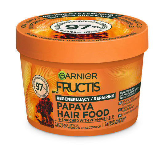 GARNIER Fructis Hair Food Regeneruojanti kaukė pažeistiems plaukams - Papaja 400 ml