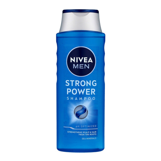 NIVEA MEN Šampūnas silpniems ir ploniems plaukams Strong Powder 400 ml