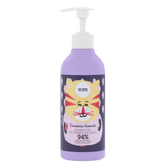 YOPE Natūralus dušo gelis vaikams - SPANGOLAS ir LAVANDA 400ml