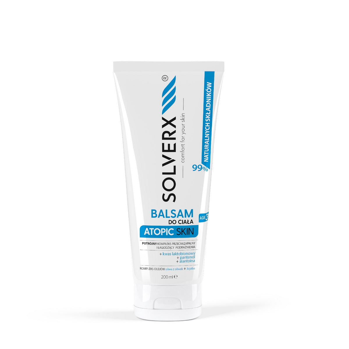 SOLVERX Atopic Skin kūno balzamas - ramina dirginimus ir priešuždegiminis 200ml
