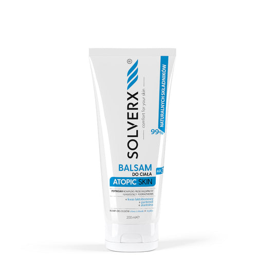 SOLVERX Atopic Skin kūno balzamas - ramina dirginimus ir priešuždegiminis 200ml