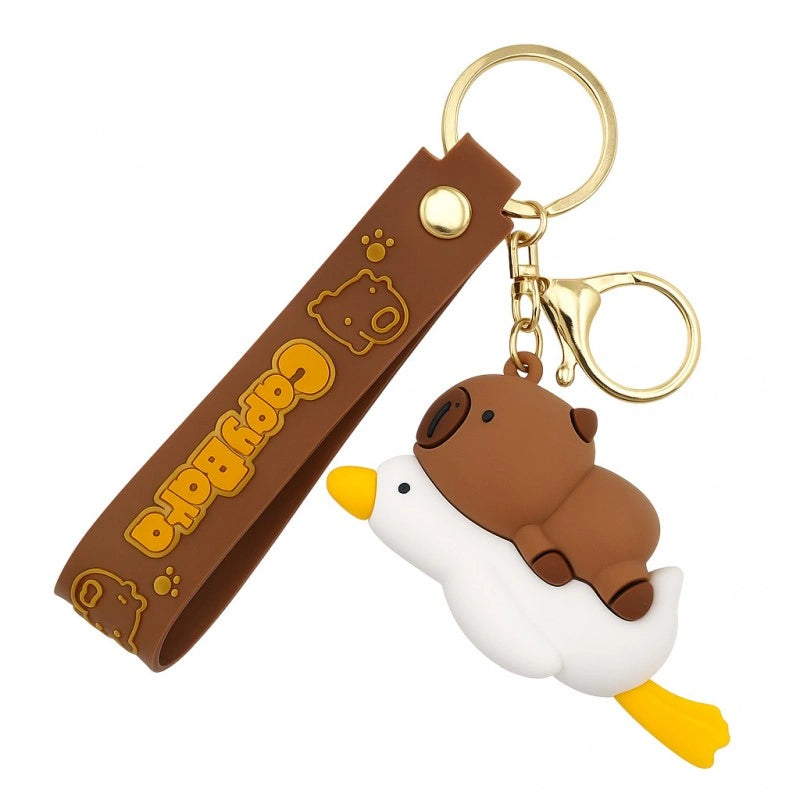 ECARLA Raktų pakabukas kapibara su žąsele