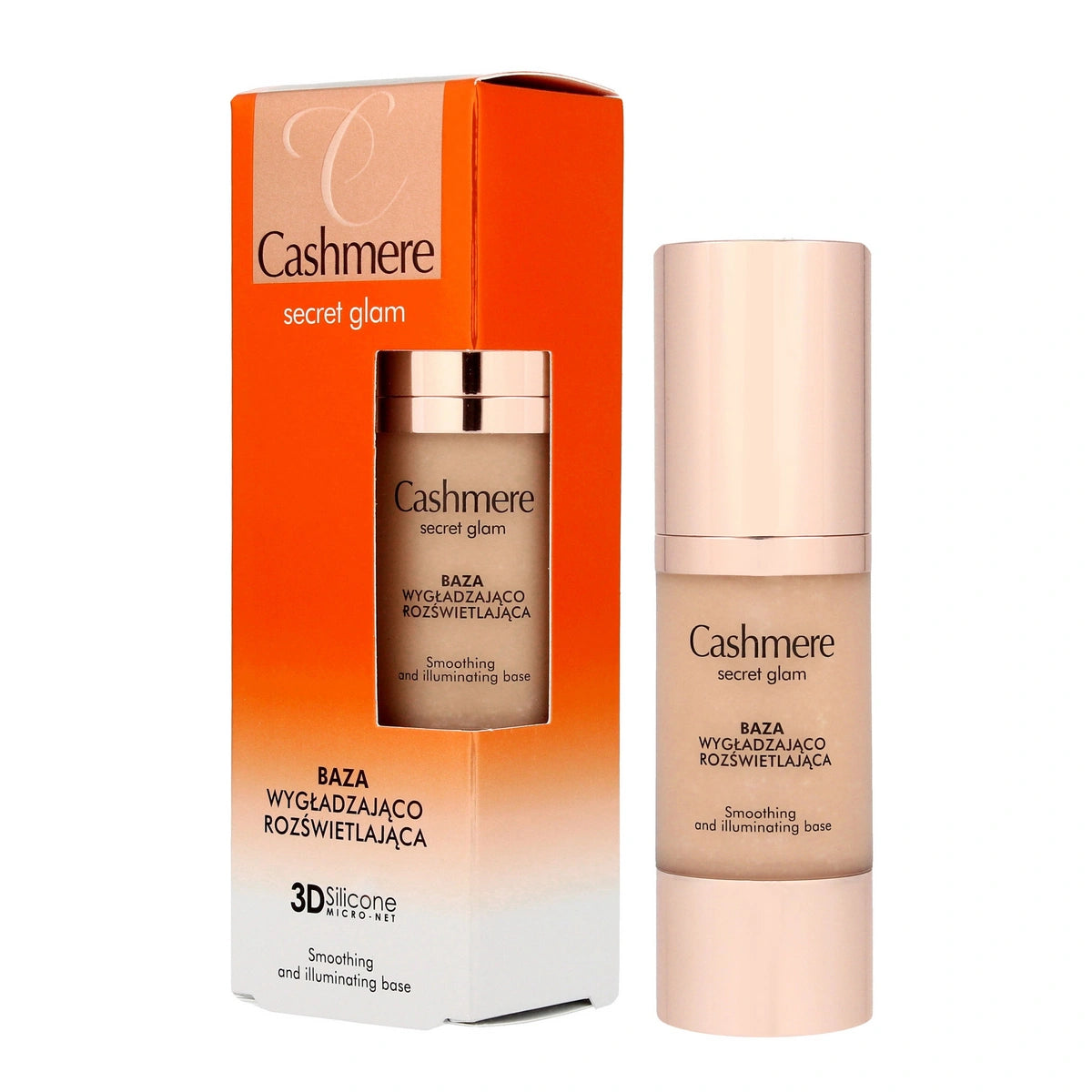 CASHMERE Secret Glam Makiažo bazė, glotninanti ir šviesinanti 30 ml