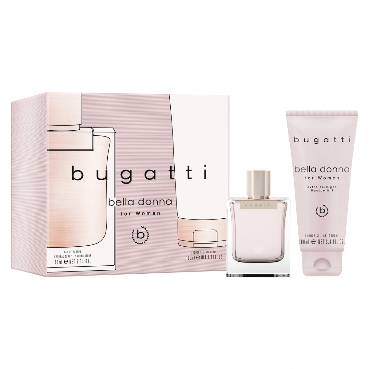 BUGATTI Dovanų rinkinys moterims Bella Donna (parfumuota vanduo 60ml + dušo želė 100ml)