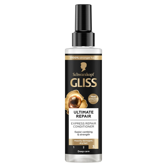 SCHWARZKOPF Gliss Ultimate Repair Ekspresinė termoochraninė priemonė labai pažeistiems ir sausiems plaukams 200 ml