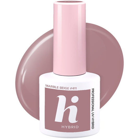 HI HYBRID Hibridinis lakas Choco & Latte #411 Marble Beige 5ml