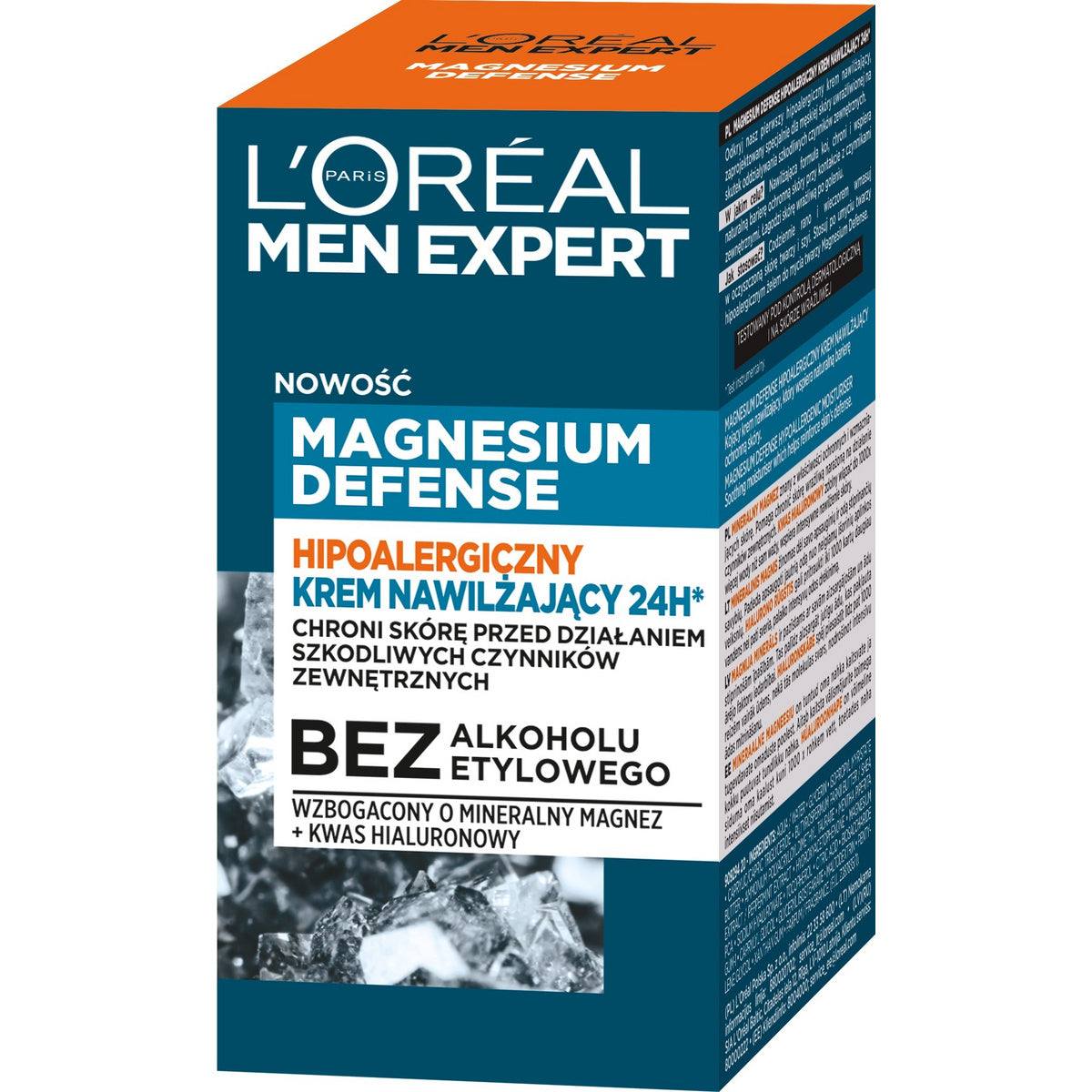LOREAL Men Expert Hipoalerginis drėkinamasis kremas 24H* Magnesium Defence 50 ml