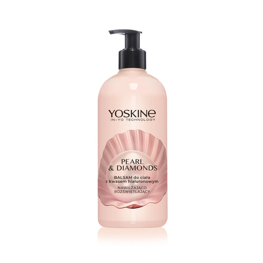 YOSKINE Pearl & Diamonds Kūno balzamas su hialurono rūgštimi drėkinantis ir spindintis 400 ml